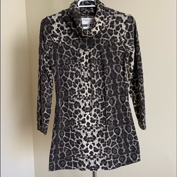 Mob Wife OG Punk Animal Print Cowl Neck Tunic Sweater Size Small - Picture 12 of 12